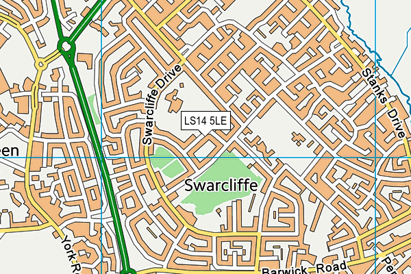 LS14 5LE map - OS VectorMap District (Ordnance Survey) LS14 5LE map - OS VectorMap District (Ordnance Survey)