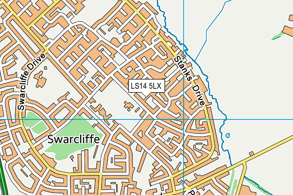 LS14 5LX map - OS VectorMap District (Ordnance Survey) LS14 5LX map - OS VectorMap District (Ordnance Survey)