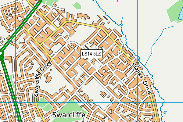 LS14 5LZ map - OS VectorMap District (Ordnance Survey) LS14 5LZ map - OS VectorMap District (Ordnance Survey)