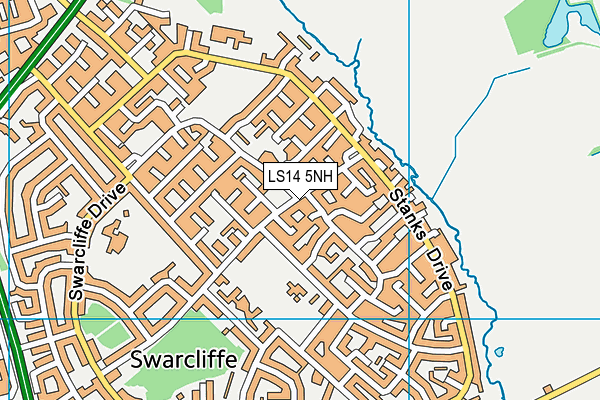 LS14 5NH map - OS VectorMap District (Ordnance Survey) LS14 5NH map - OS VectorMap District (Ordnance Survey)