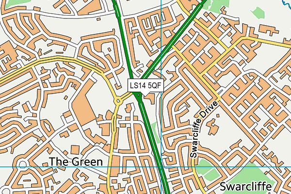 LS14 5QF map - OS VectorMap District (Ordnance Survey) LS14 5QF map - OS VectorMap District (Ordnance Survey)