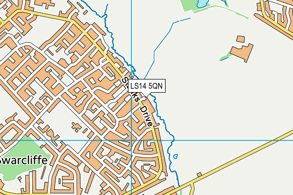 LS14 5QN map - OS VectorMap District (Ordnance Survey) LS14 5QN map - OS VectorMap District (Ordnance Survey)