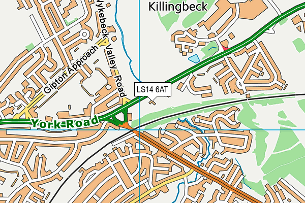 LS14 6AT map - OS VectorMap District (Ordnance Survey) LS14 6AT map - OS VectorMap District (Ordnance Survey)