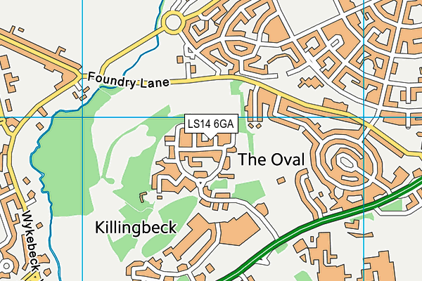LS14 6GA map - OS VectorMap District (Ordnance Survey)