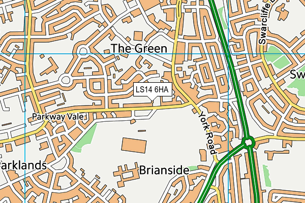 LS14 6HA map - OS VectorMap District (Ordnance Survey) LS14 6HA map - OS VectorMap District (Ordnance Survey)