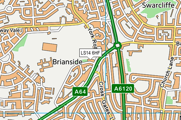 LS14 6HF map - OS VectorMap District (Ordnance Survey) LS14 6HF map - OS VectorMap District (Ordnance Survey)