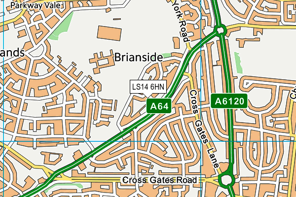 LS14 6HN map - OS VectorMap District (Ordnance Survey) LS14 6HN map - OS VectorMap District (Ordnance Survey)
