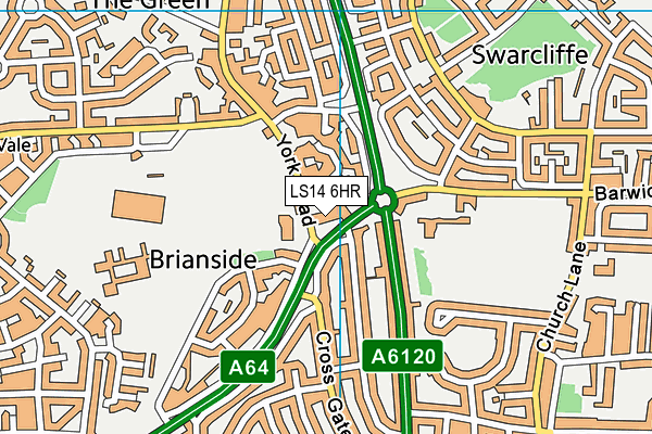 LS14 6HR map - OS VectorMap District (Ordnance Survey)