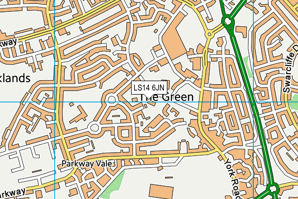 LS14 6JN map - OS VectorMap District (Ordnance Survey) LS14 6JN map - OS VectorMap District (Ordnance Survey)