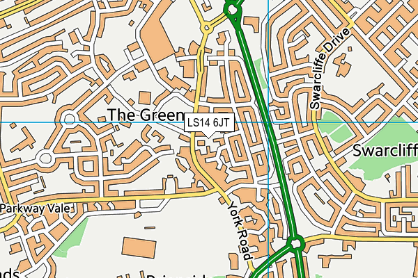 LS14 6JT map - OS VectorMap District (Ordnance Survey) LS14 6JT map - OS VectorMap District (Ordnance Survey)
