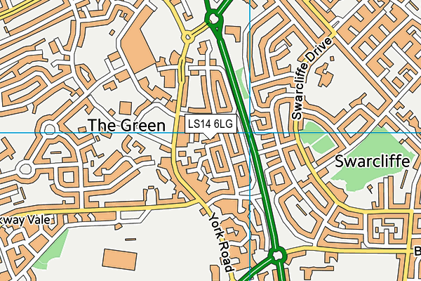 LS14 6LG map - OS VectorMap District (Ordnance Survey) LS14 6LG map - OS VectorMap District (Ordnance Survey)