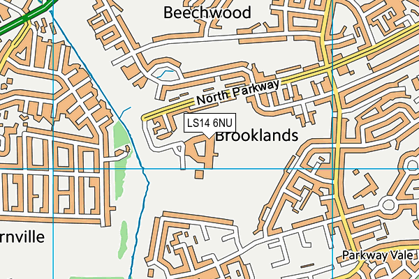 LS14 6NU map - OS VectorMap District (Ordnance Survey) LS14 6NU map - OS VectorMap District (Ordnance Survey)