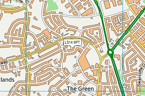 LS14 6PT map - OS VectorMap District (Ordnance Survey) LS14 6PT map - OS VectorMap District (Ordnance Survey)