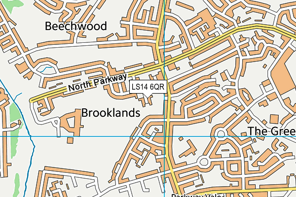 LS14 6QR map - OS VectorMap District (Ordnance Survey) LS14 6QR map - OS VectorMap District (Ordnance Survey)