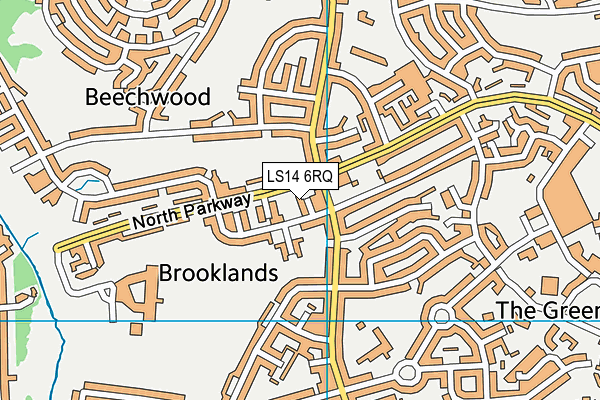 LS14 6RQ map - OS VectorMap District (Ordnance Survey) LS14 6RQ map - OS VectorMap District (Ordnance Survey)