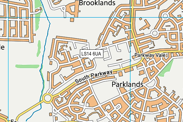 LS14 6UA map - OS VectorMap District (Ordnance Survey) LS14 6UA map - OS VectorMap District (Ordnance Survey)