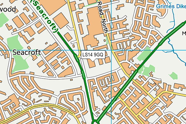LS14 9GQ map - OS VectorMap District (Ordnance Survey) LS14 9GQ map - OS VectorMap District (Ordnance Survey)