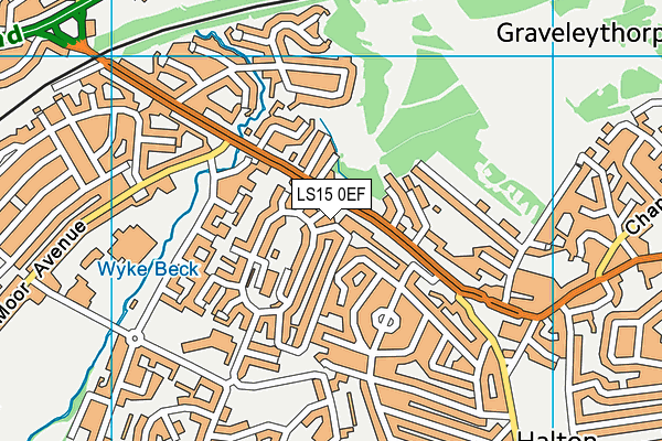 LS15 0EF map - OS VectorMap District (Ordnance Survey) LS15 0EF map - OS VectorMap District (Ordnance Survey)