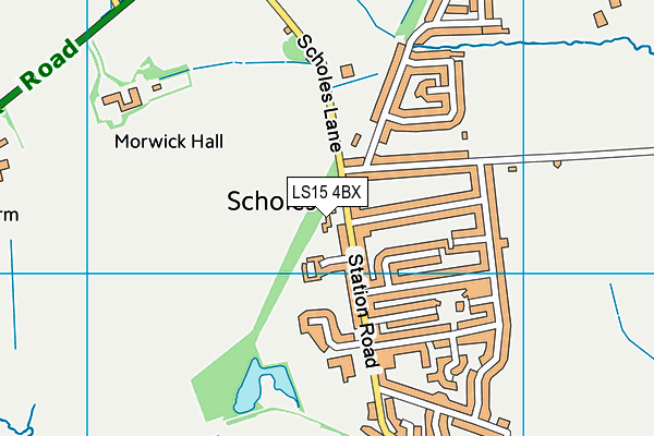 LS15 4BX map - OS VectorMap District (Ordnance Survey) LS15 4BX map - OS VectorMap District (Ordnance Survey)