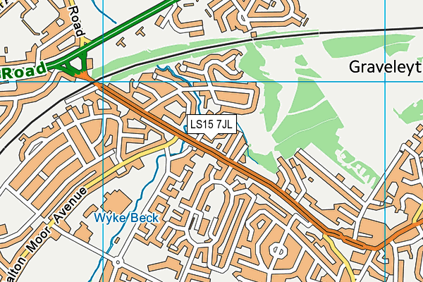 LS15 7JL map - OS VectorMap District (Ordnance Survey) LS15 7JL map - OS VectorMap District (Ordnance Survey)