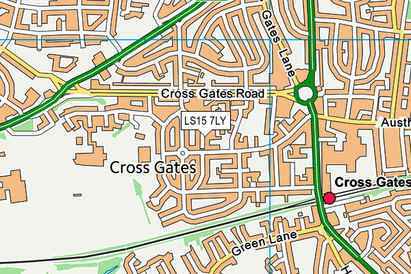 LS15 7LY map - OS VectorMap District (Ordnance Survey) LS15 7LY map - OS VectorMap District (Ordnance Survey)