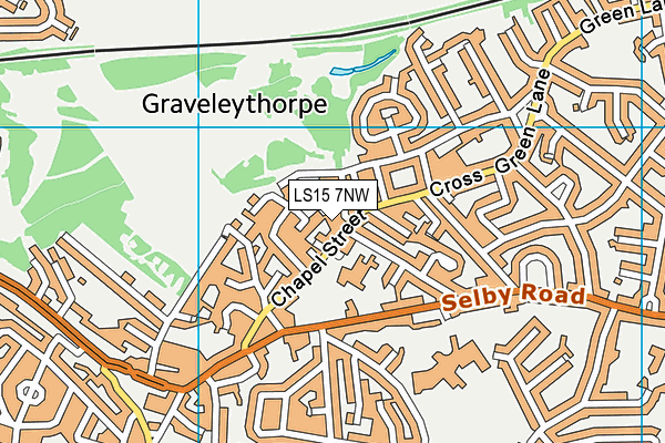 LS15 7NW map - OS VectorMap District (Ordnance Survey)