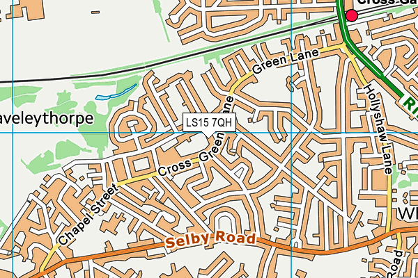 LS15 7QH map - OS VectorMap District (Ordnance Survey) LS15 7QH map - OS VectorMap District (Ordnance Survey)