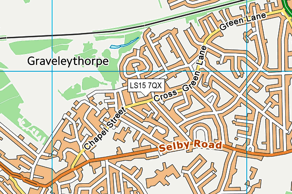 LS15 7QX map - OS VectorMap District (Ordnance Survey) LS15 7QX map - OS VectorMap District (Ordnance Survey)