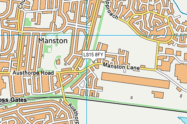 LS15 8FY map - OS VectorMap District (Ordnance Survey) LS15 8FY map - OS VectorMap District (Ordnance Survey)