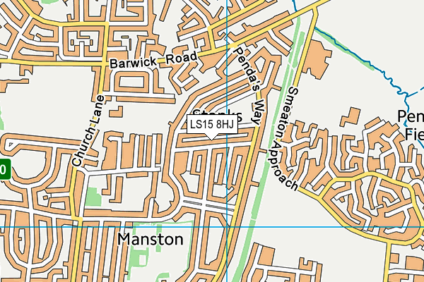 LS15 8HJ map - OS VectorMap District (Ordnance Survey) LS15 8HJ map - OS VectorMap District (Ordnance Survey)