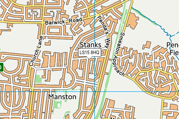 LS15 8HQ map - OS VectorMap District (Ordnance Survey) LS15 8HQ map - OS VectorMap District (Ordnance Survey)
