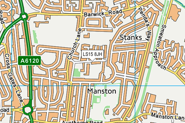 LS15 8JH map - OS VectorMap District (Ordnance Survey) LS15 8JH map - OS VectorMap District (Ordnance Survey)