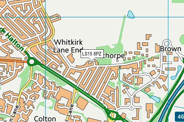 LS15 8PZ map - OS VectorMap District (Ordnance Survey) LS15 8PZ map - OS VectorMap District (Ordnance Survey)
