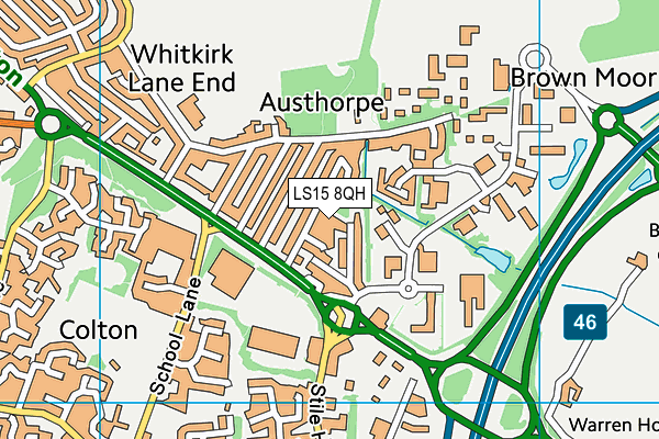 LS15 8QH map - OS VectorMap District (Ordnance Survey) LS15 8QH map - OS VectorMap District (Ordnance Survey)