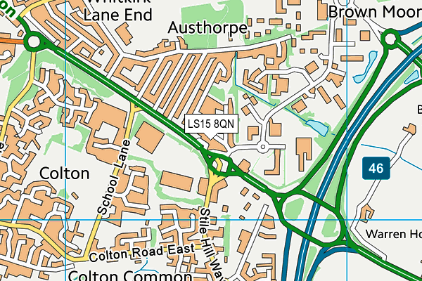 LS15 8QN map - OS VectorMap District (Ordnance Survey) LS15 8QN map - OS VectorMap District (Ordnance Survey)