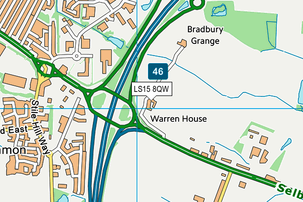 LS15 8QW map - OS VectorMap District (Ordnance Survey) LS15 8QW map - OS VectorMap District (Ordnance Survey)
