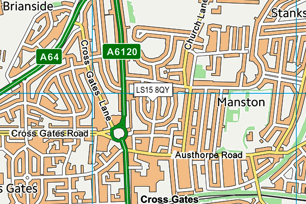 LS15 8QY map - OS VectorMap District (Ordnance Survey) LS15 8QY map - OS VectorMap District (Ordnance Survey)