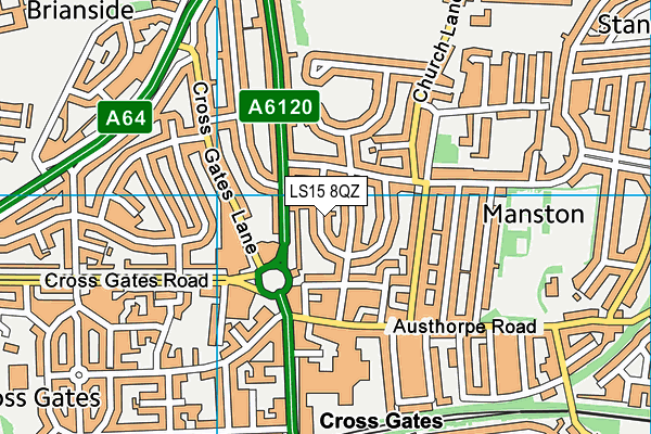 LS15 8QZ map - OS VectorMap District (Ordnance Survey) LS15 8QZ map - OS VectorMap District (Ordnance Survey)