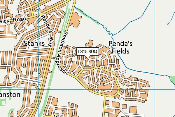 LS15 8UQ map - OS VectorMap District (Ordnance Survey)
