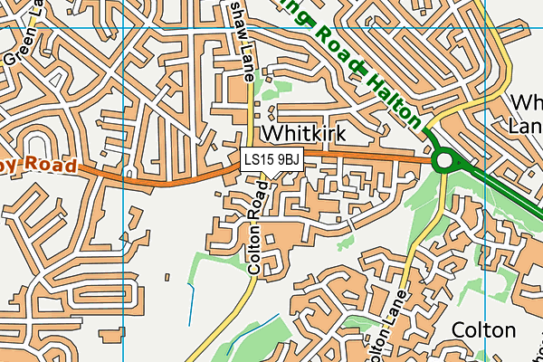 LS15 9BJ map - OS VectorMap District (Ordnance Survey) LS15 9BJ map - OS VectorMap District (Ordnance Survey)