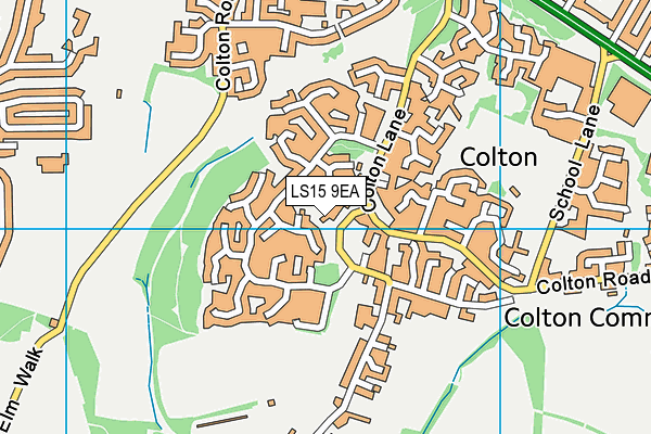 LS15 9EA map - OS VectorMap District (Ordnance Survey) LS15 9EA map - OS VectorMap District (Ordnance Survey)