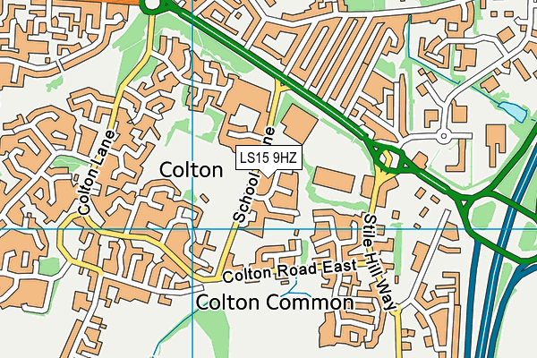LS15 9HZ map - OS VectorMap District (Ordnance Survey) LS15 9HZ map - OS VectorMap District (Ordnance Survey)