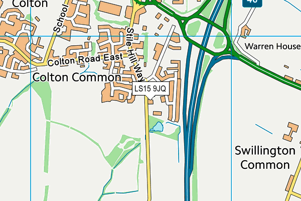 LS15 9JQ map - OS VectorMap District (Ordnance Survey) LS15 9JQ map - OS VectorMap District (Ordnance Survey)