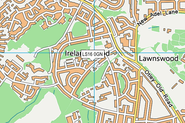 LS16 0GN map - OS VectorMap District (Ordnance Survey) LS16 0GN map - OS VectorMap District (Ordnance Survey)