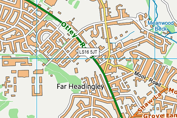 LS16 5JT map - OS VectorMap District (Ordnance Survey) LS16 5JT map - OS VectorMap District (Ordnance Survey)