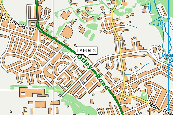 LS16 5LG map - OS VectorMap District (Ordnance Survey) LS16 5LG map - OS VectorMap District (Ordnance Survey)