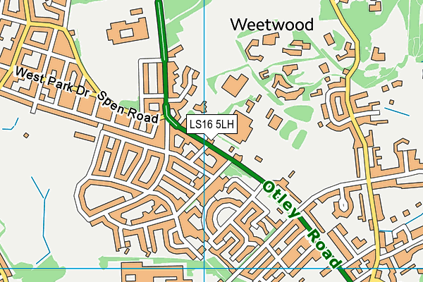 LS16 5LH map - OS VectorMap District (Ordnance Survey) LS16 5LH map - OS VectorMap District (Ordnance Survey)