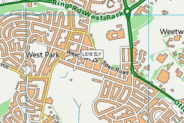 LS16 5LY map - OS VectorMap District (Ordnance Survey) LS16 5LY map - OS VectorMap District (Ordnance Survey)