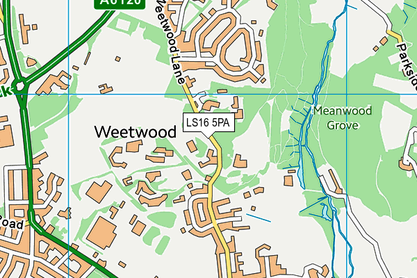 LS16 5PA map - OS VectorMap District (Ordnance Survey) LS16 5PA map - OS VectorMap District (Ordnance Survey)