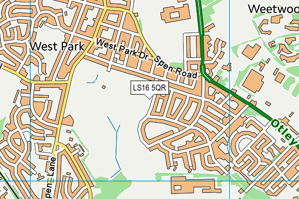 LS16 5QR map - OS VectorMap District (Ordnance Survey) LS16 5QR map - OS VectorMap District (Ordnance Survey)